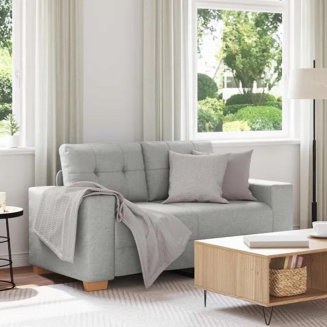 vidaXL Loveseat Wolkengrijs 160 cm Stof