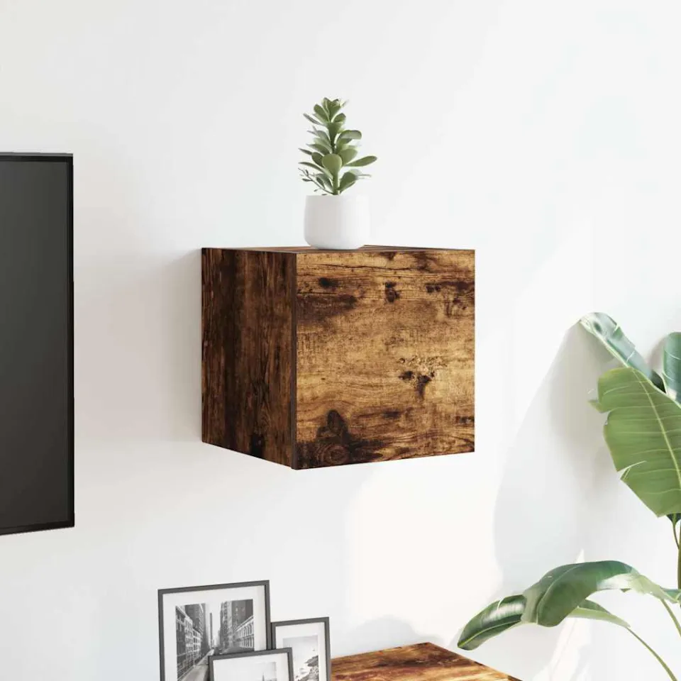 vidaXL Tv-wandmeubel 30,5x30x30 cm gerookt eikenkleurig, foto 2