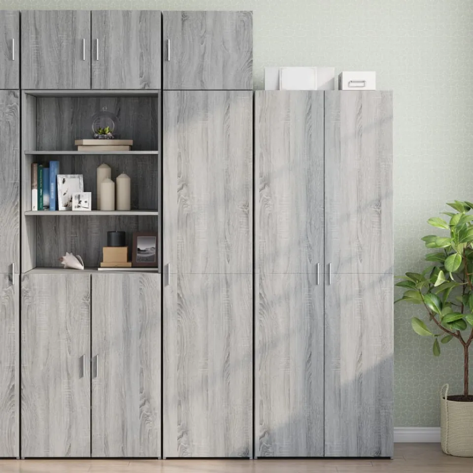 vidaXL Wandkast 45x42,5x40 cm bewerkt hout grijs sonoma eikenkleurig, foto 3
