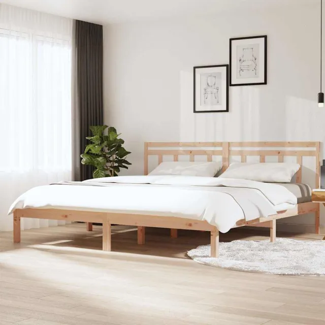 vidaXL Bedframe massief grenenhout 160x200 cm Bruin
