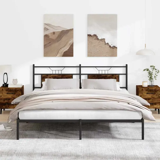 vidaXL Bedframe zonder matras hout gerookt eikenkleurig 160x200 cm