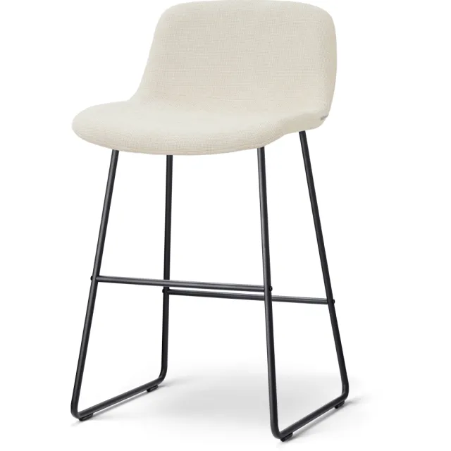 Nolon Nino-Mats barkruk cottonbeige - zwart onderstel - 65 cm