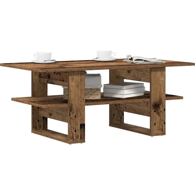 vidaXL Salontafel 102x55x42 cm bewerkt hout oud houtkleurig Bruin