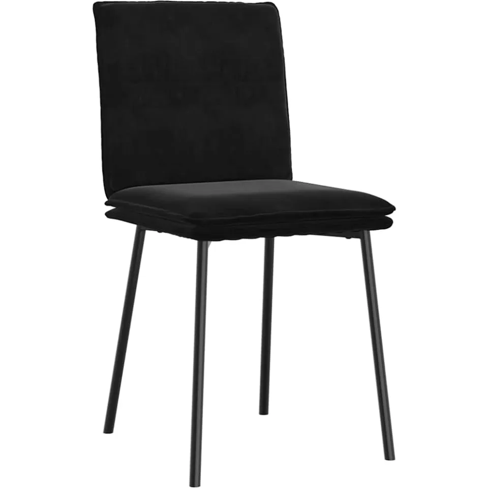 vidaXL Eetkamerstoelen 2 st fluweel zwart