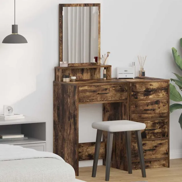 vidaXL Plafondtafel Gerookt eiken 50 x 41 x 140 cm Bewerkt hout Bruin
