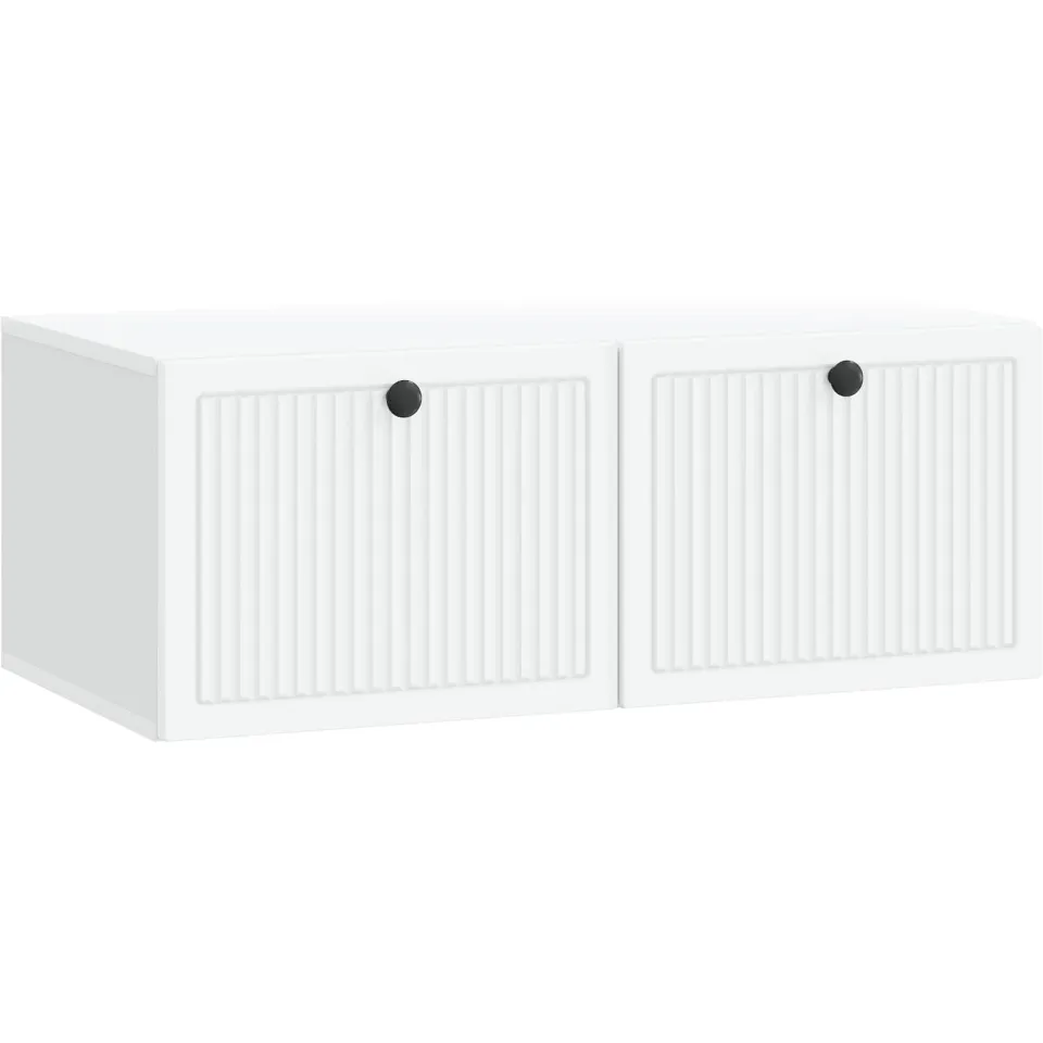 vidaXL Wandbeugel TV-kast Wit 78,5 x 41 x 30 cm Bewerkt hout, foto 3