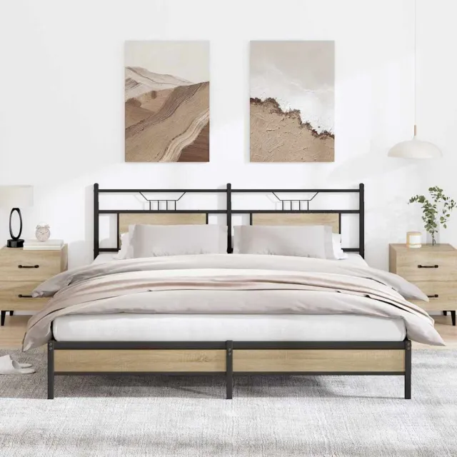 vidaXL Bedframe zonder matras hout sonoma eikenkleurig 183x203 cm