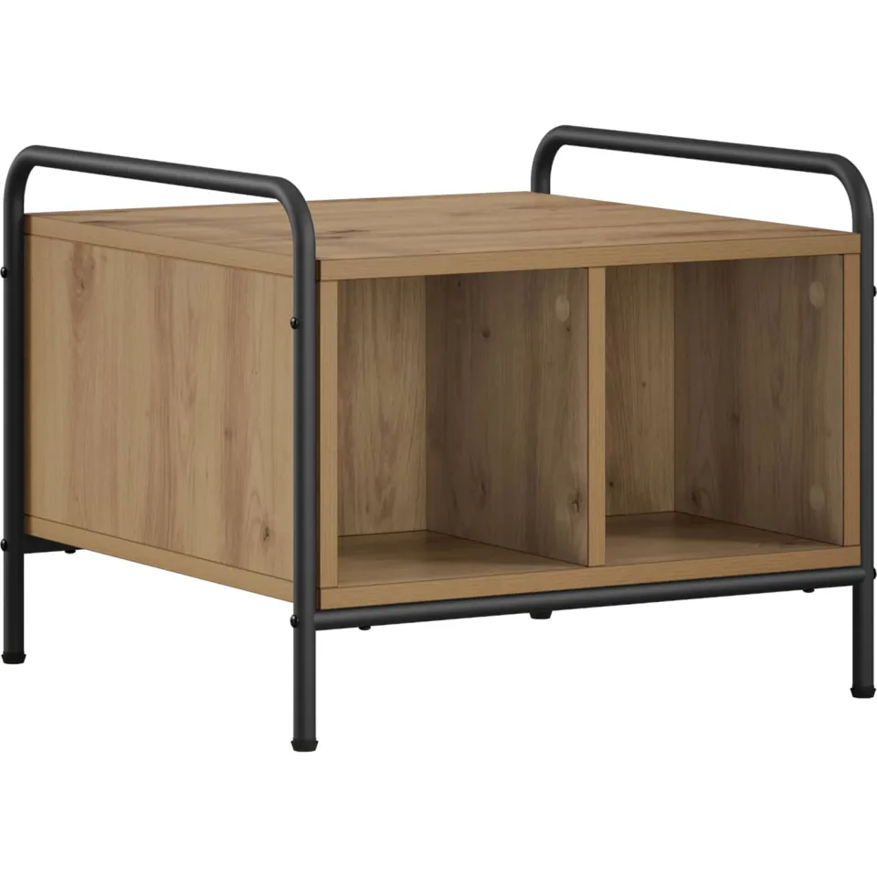 vidaXL Salontafel Artisanaal eiken 50 x 49 x 41 cm Bewerkt hout, foto 3