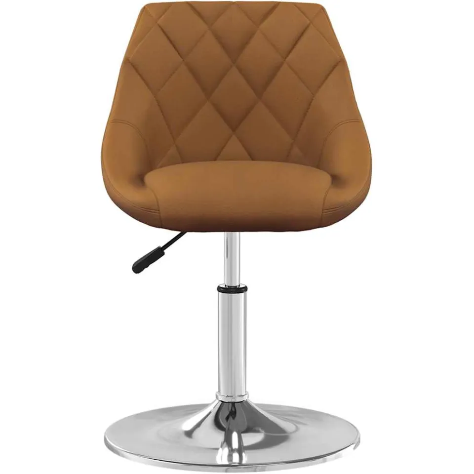 vidaXL Eetkamerstoelen draaibaar 4 st fluweel bruin, foto 3