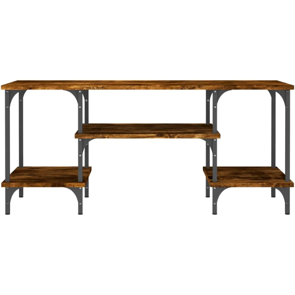vidaXL Tv-meubel 102x35x45,5 cm bewerkt hout gerookt eikenkleurig, foto 4
