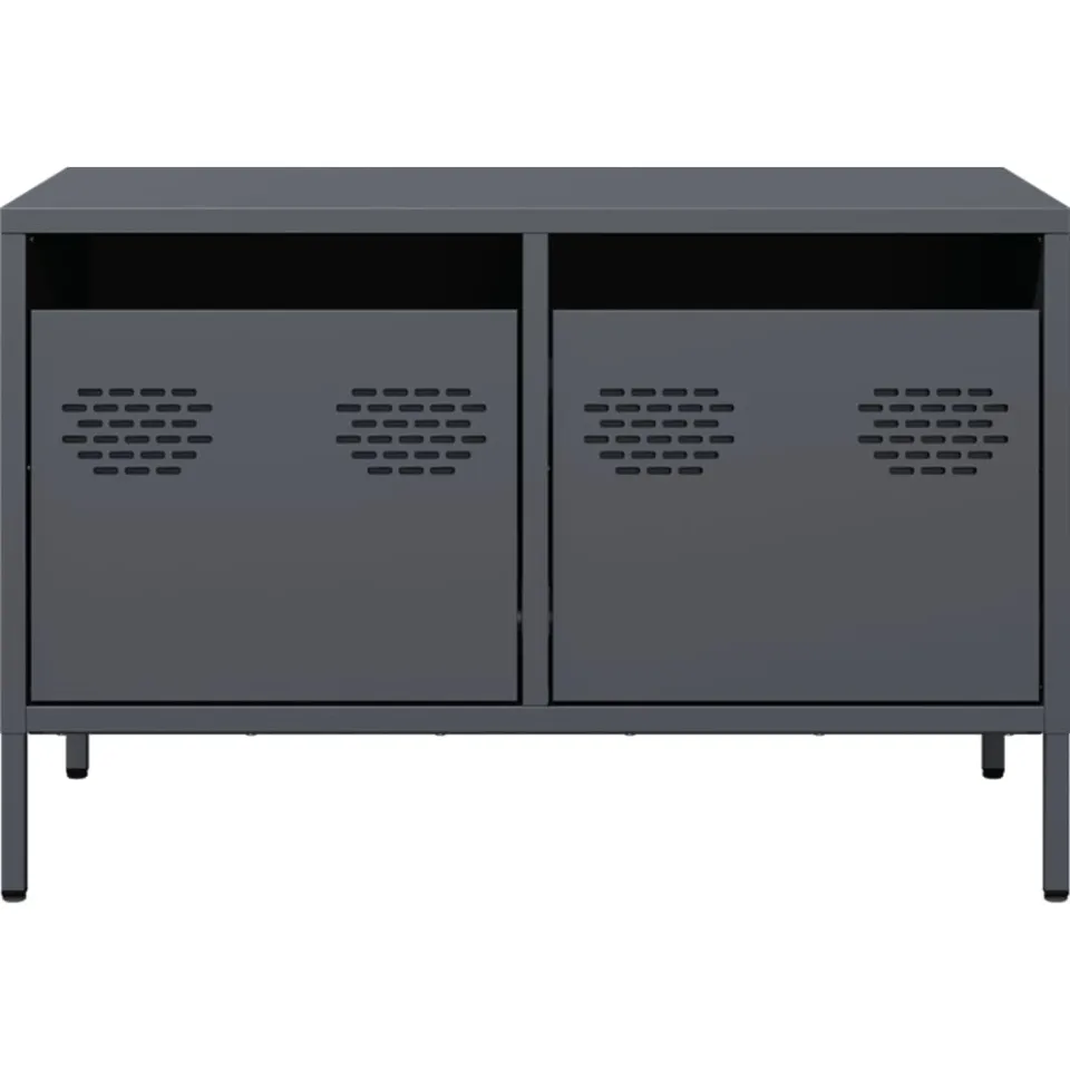 vidaXL Tv-meubel 68x39x43,5 cm koudgewalst staal antracietkleurig, foto 4
