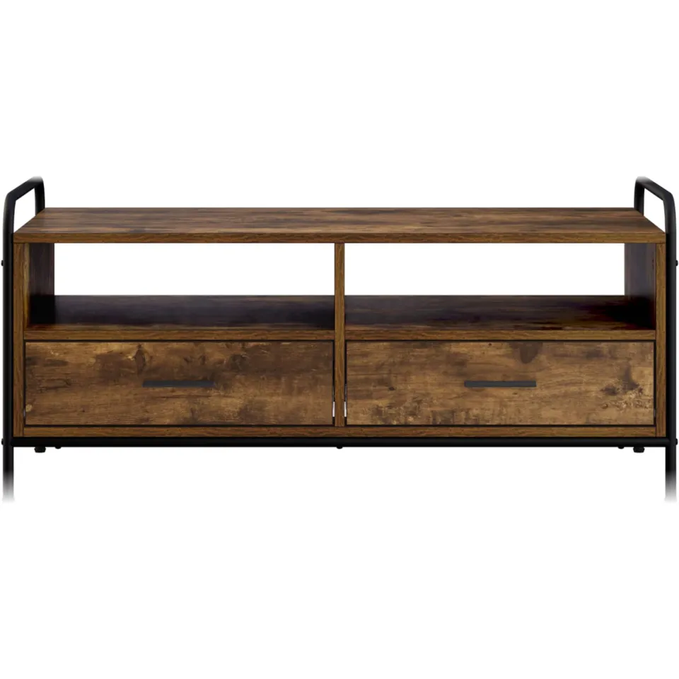 vidaXL Salontafel Gerookt eiken 99,5 x 49 x 46 cm Bewerkt hout, foto 3