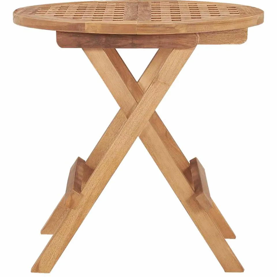 vidaXL Tuintafel inklapbaar 50x50x50 cm massief teakhout bruin, foto 3