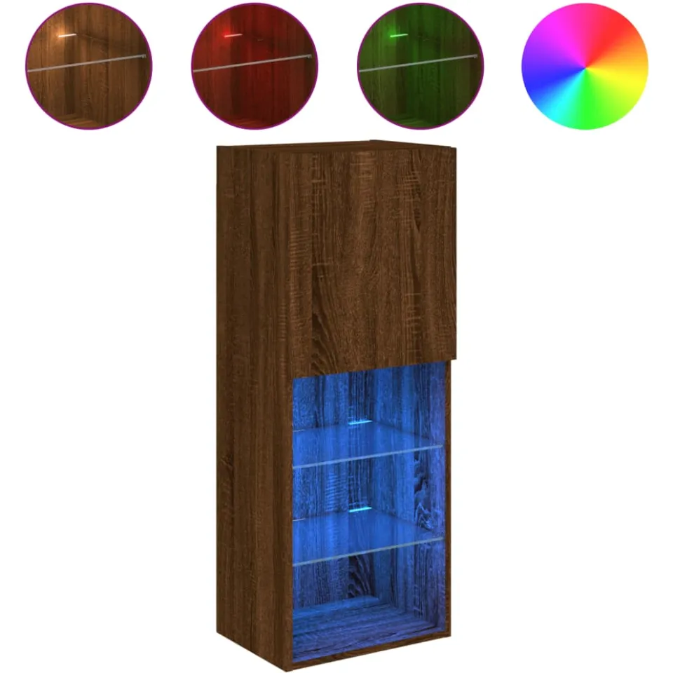 vidaXL Tv-meubelset 16.0 x 11.8 x 40.2 in Brown Oak Bruin