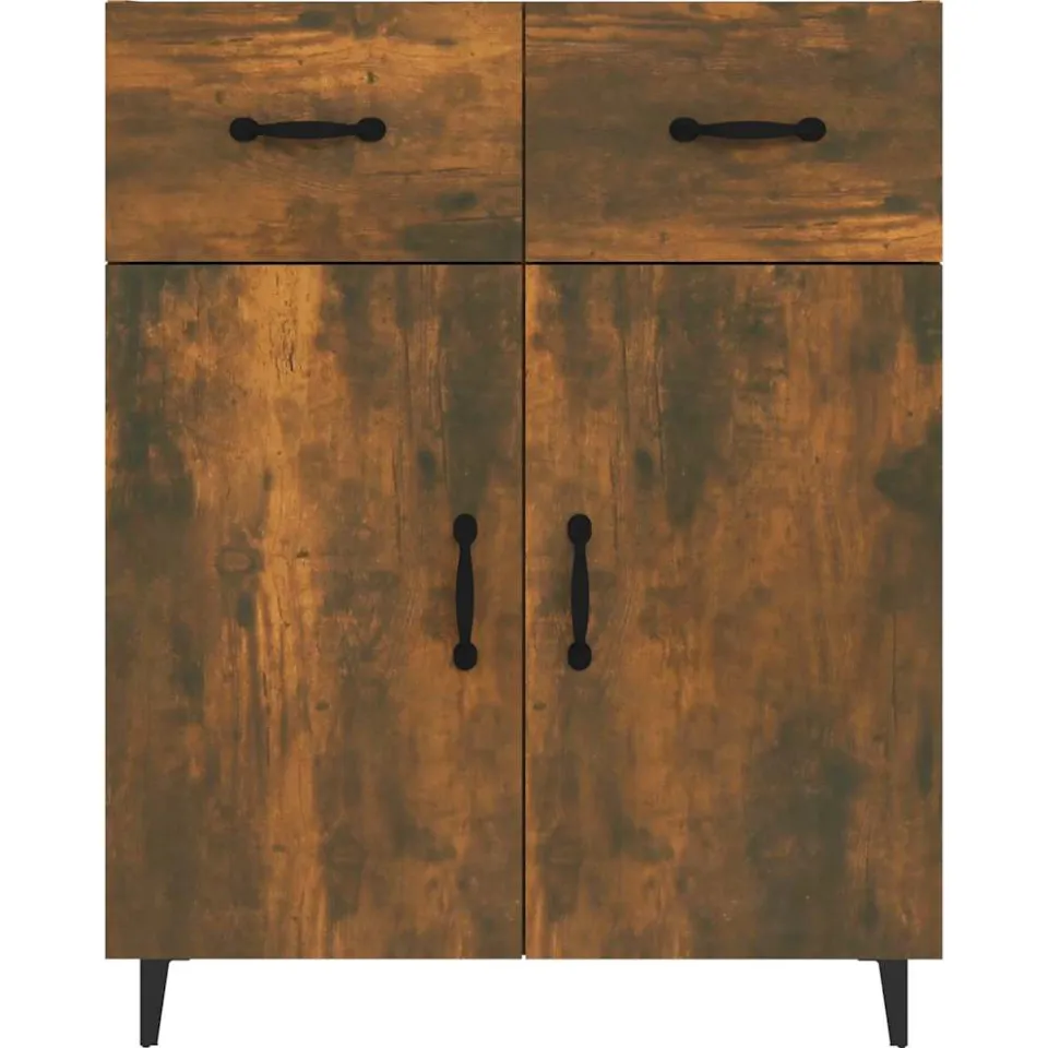 vidaXL Dressoir 69,5x34x90 cm bewerkt hout gerookt eikenkleurig, foto 4