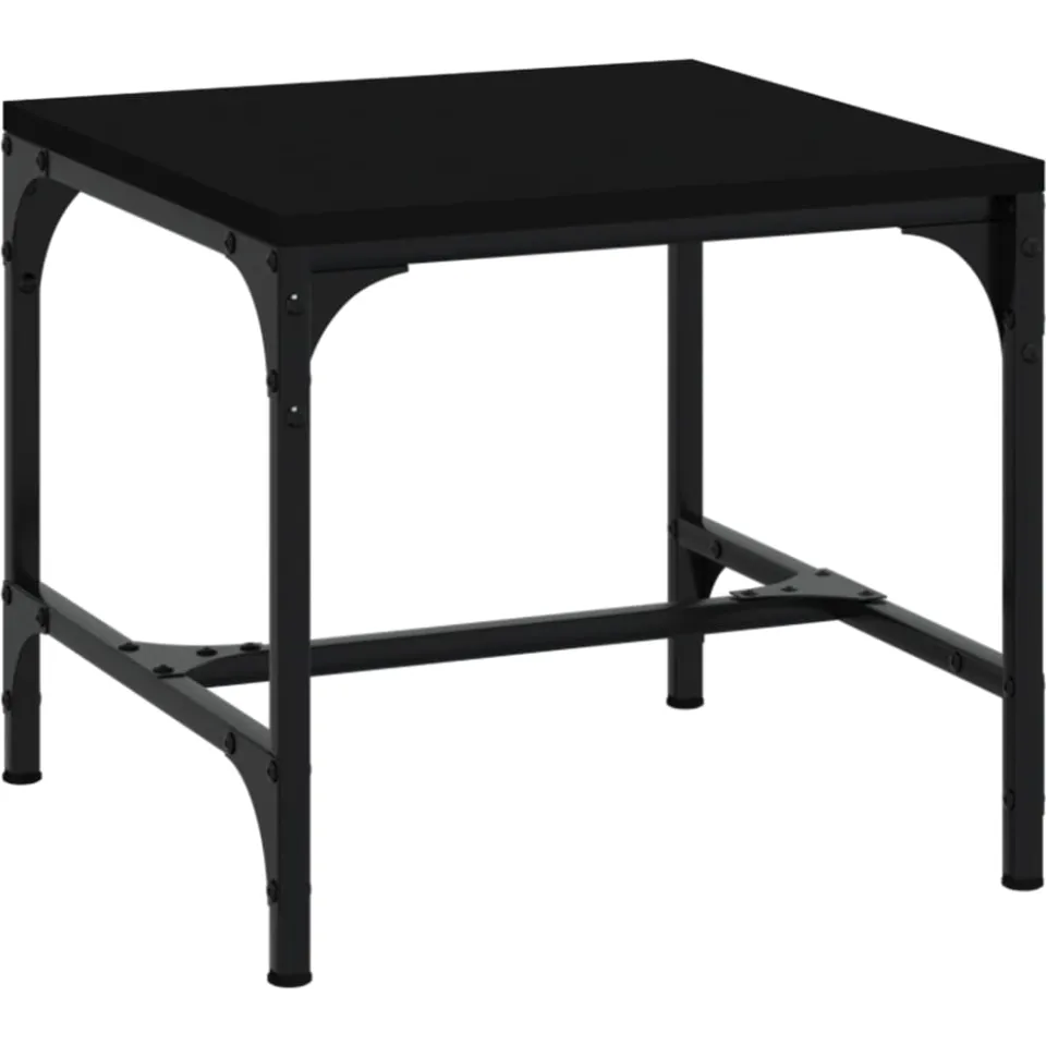 vidaXL Bijzettafels 2 st 40x40x35 cm bewerkt hout zwart, foto 4