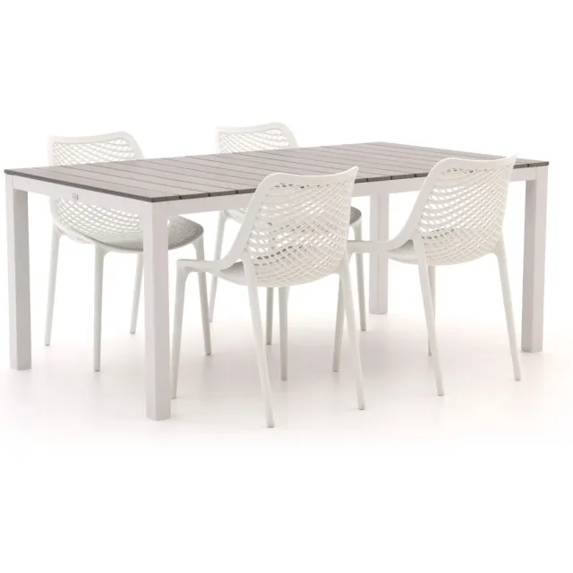 Forza Furniture Forza Ripi/Fidenza 183cm dining tuinset 5-delig stapelbaar grijs, foto 2