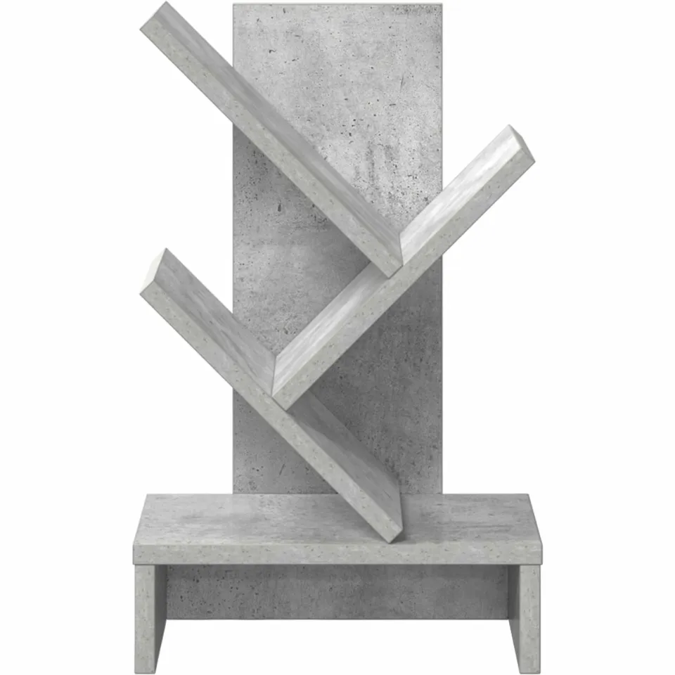 vidaXL Boomvormige boekenplank met 3 planken 30 x 18 x 48 cm grijs, foto 4