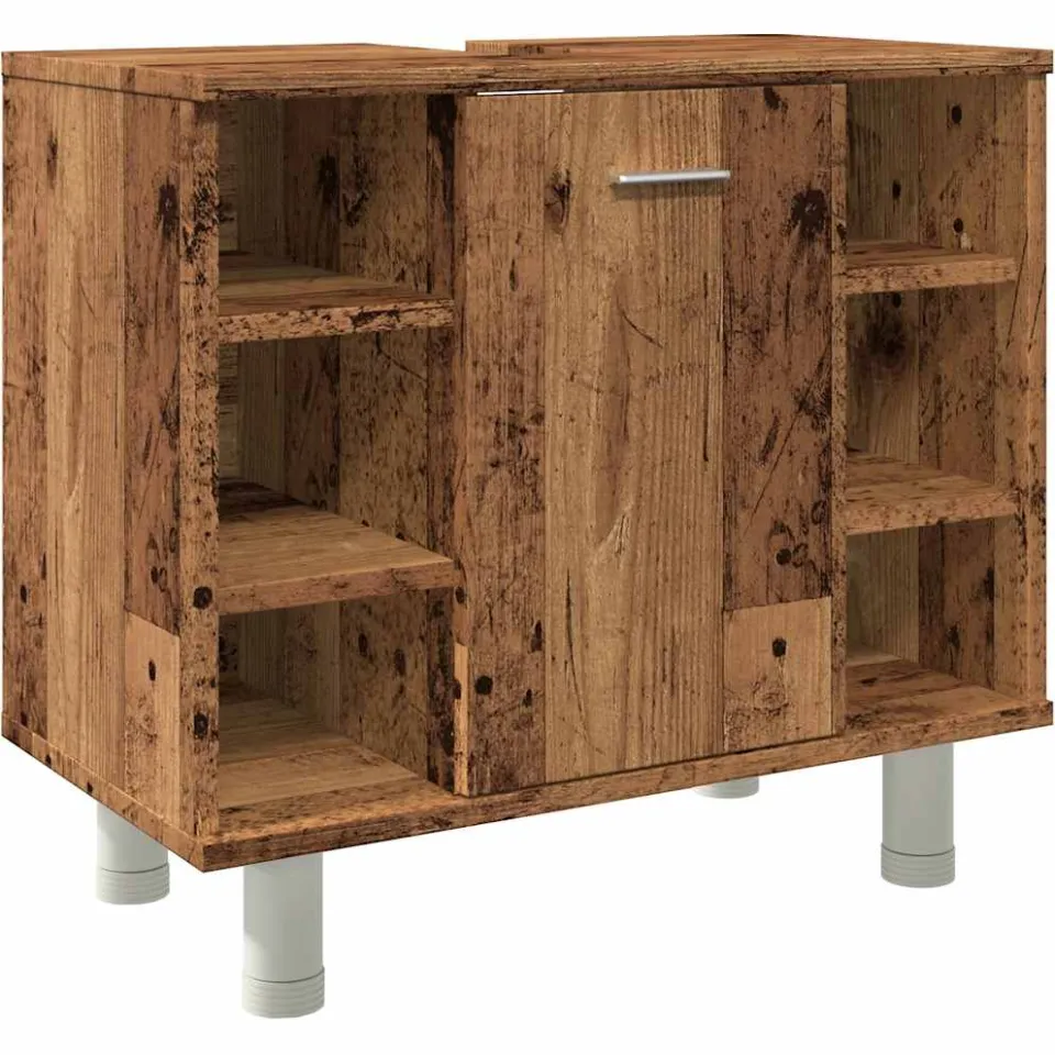 vidaXL Badkamerkast 60x32x53,5 cm bewerkt hout oud houtkleurig bruin, foto 3