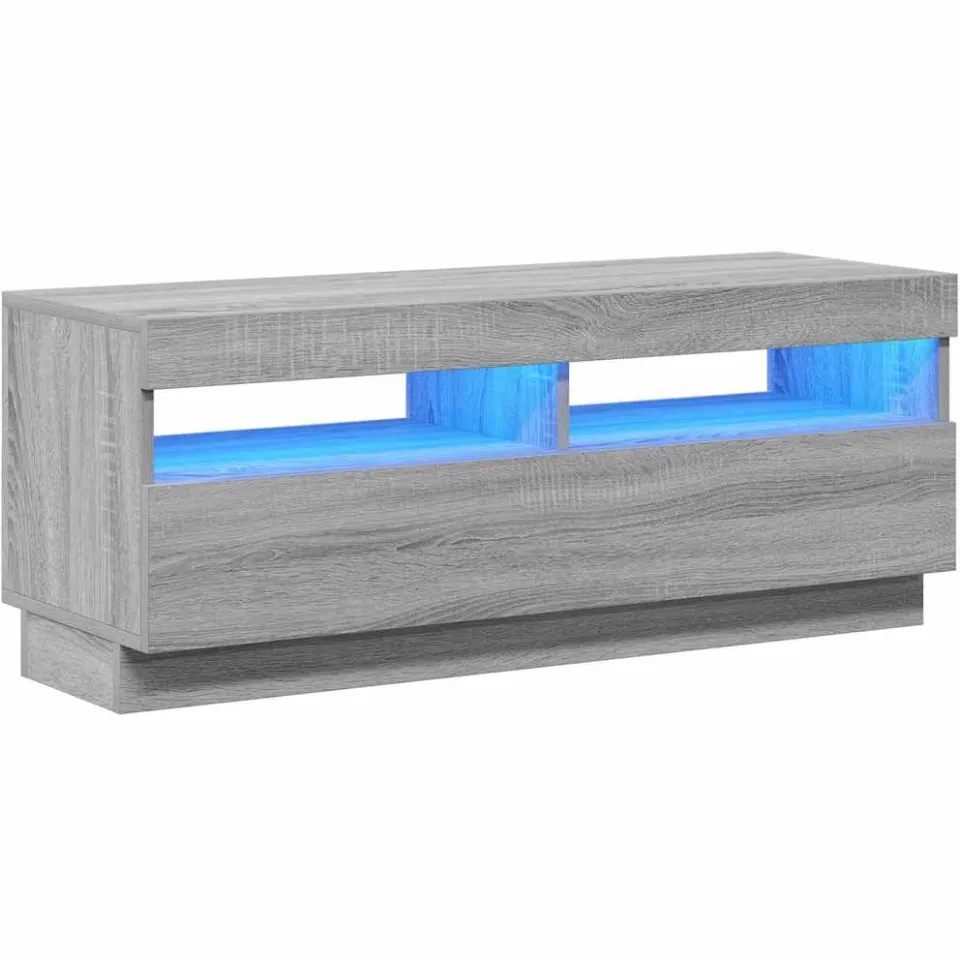 vidaXL Tv-meubel met LED-verlichting 100x35x40 cm grijs sonoma eiken