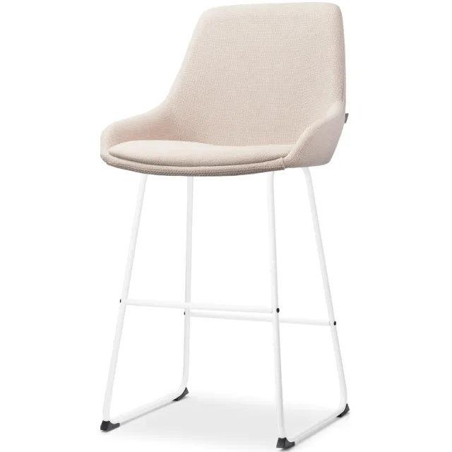 Nolon Nino-Isa barkruk beige - wit onderstel - 65 cm