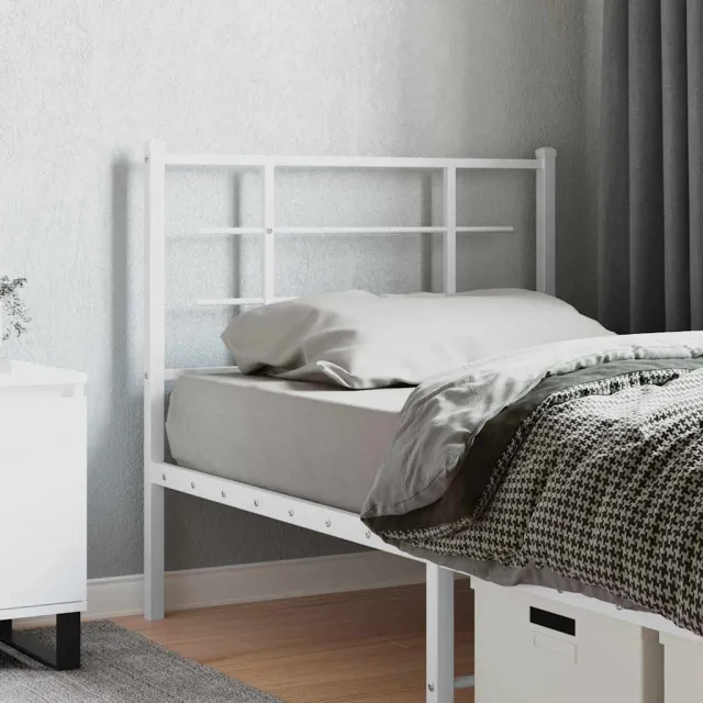 vidaXL Vervangend hoofdbord 100 cm metaal wit