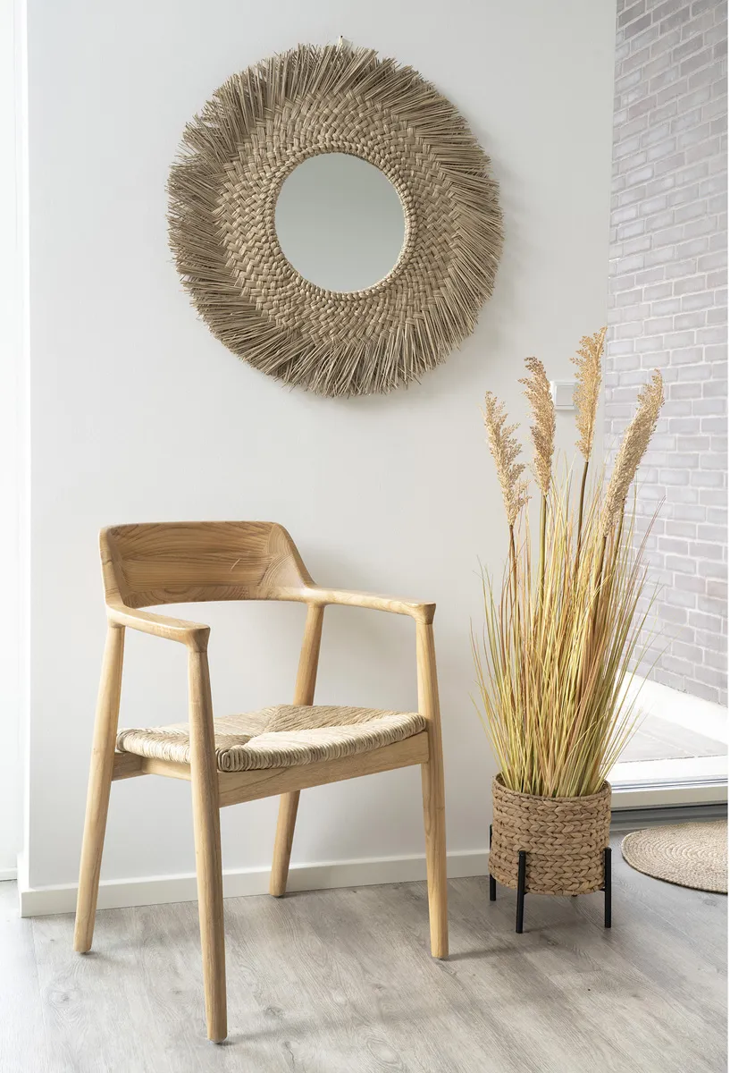Artichok Yorick houten eetkamerstoel naturel - met rotan zitting, foto 5
