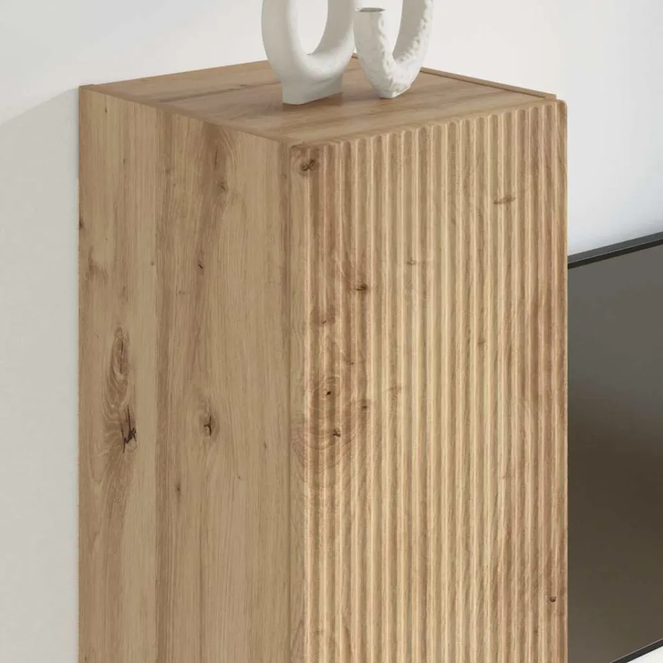 vidaXL TV Wandkast 30 x 31 x 60 cm Ambachtelijk eiken Bewerkt hout, foto 4