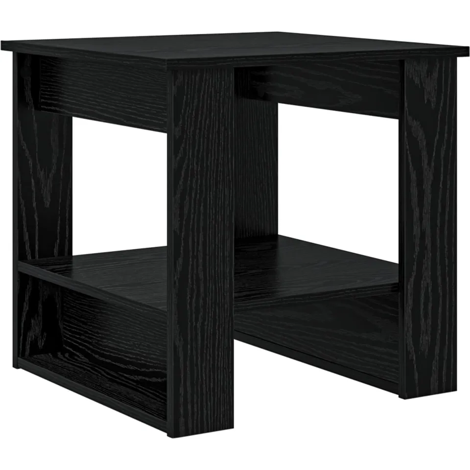 vidaXL Salontafel Zwart Eiken 51 x 50 x 50 cm Bewerkt hout, foto 3