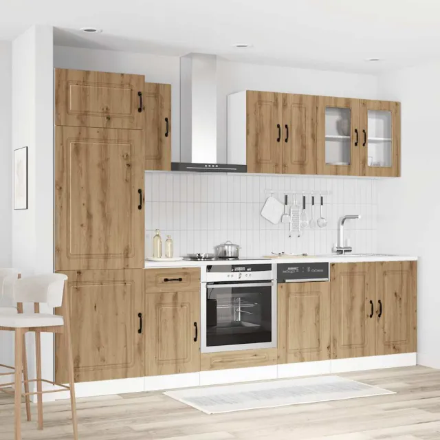 vidaXL 8-delige Keukenkastenset Kalmar bewerkt hout artisanaal eiken