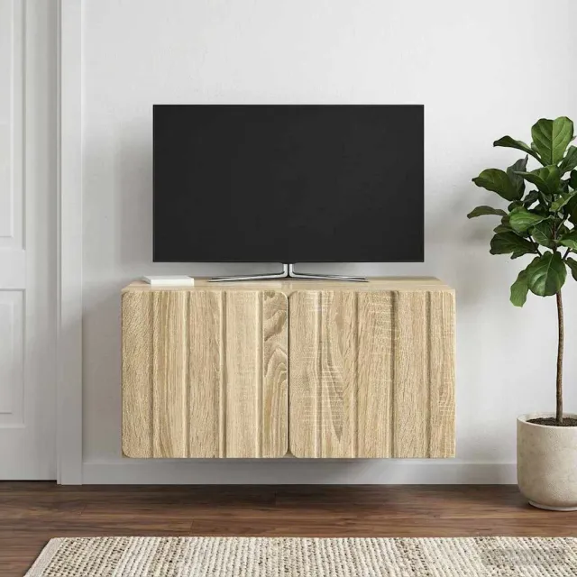 vidaXL Wandbeugel TV-kast 59,5 x 41 x 30 cm Sonoma Eiken Bewerkt hout Bruin