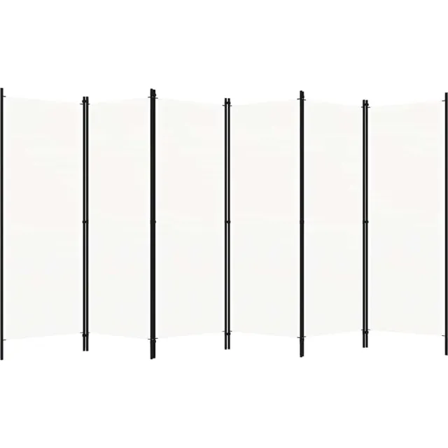 vidaXL Kamerscherm met 6 panelen 300x180 cm wit