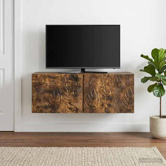 vidaXL Wandbeugel TV-kast 78,5 x 41 x 30 cm Gerookt eiken Bewerkt hout Bruin