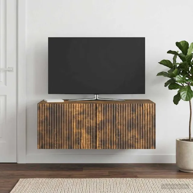 vidaXL Wandbeugel TV-kast 78,5 x 41 x 30 cm Gerookt eiken Bewerkt hout, foto 2