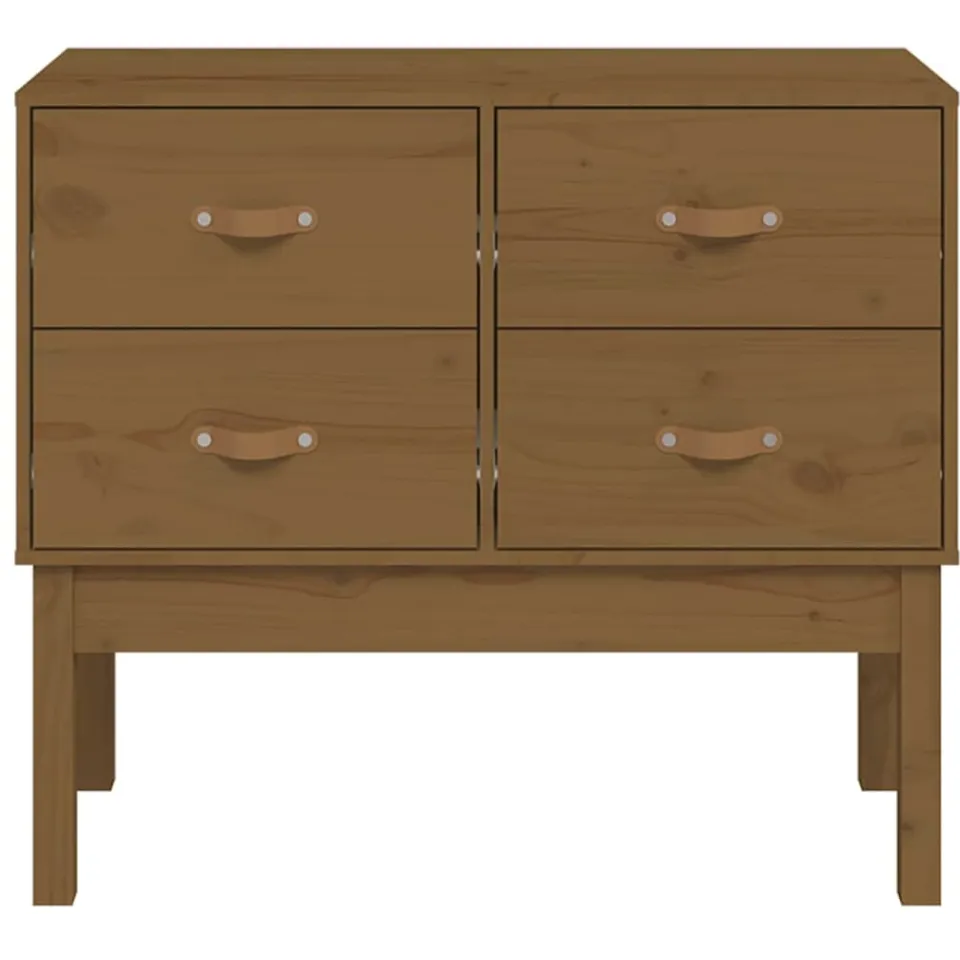vidaXL Wandkast 90x40x78 cm massief grenenhout honingbruin bruin, foto 3