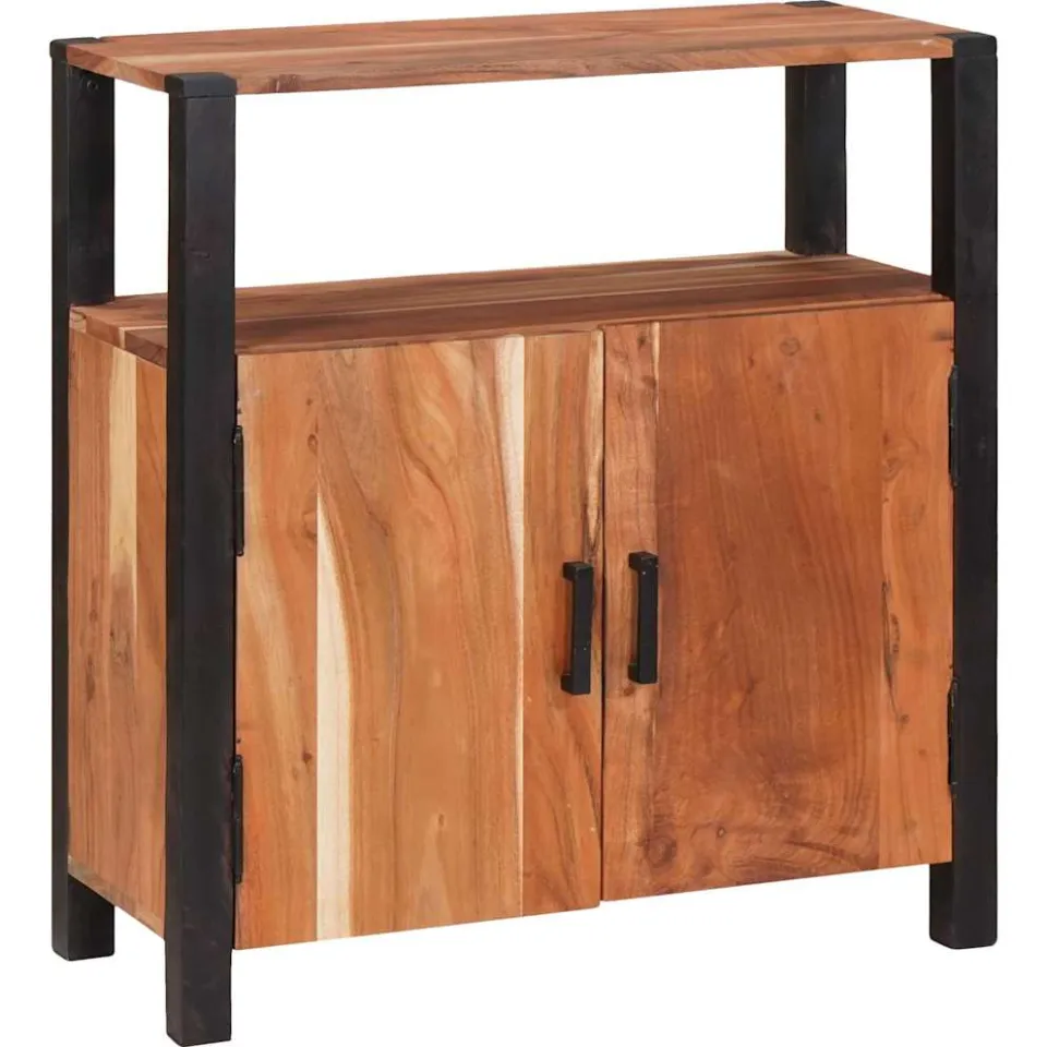 vidaXL Dressoir Bruin 70 x 30 x 75 cm Massief Acaciahout, foto 2