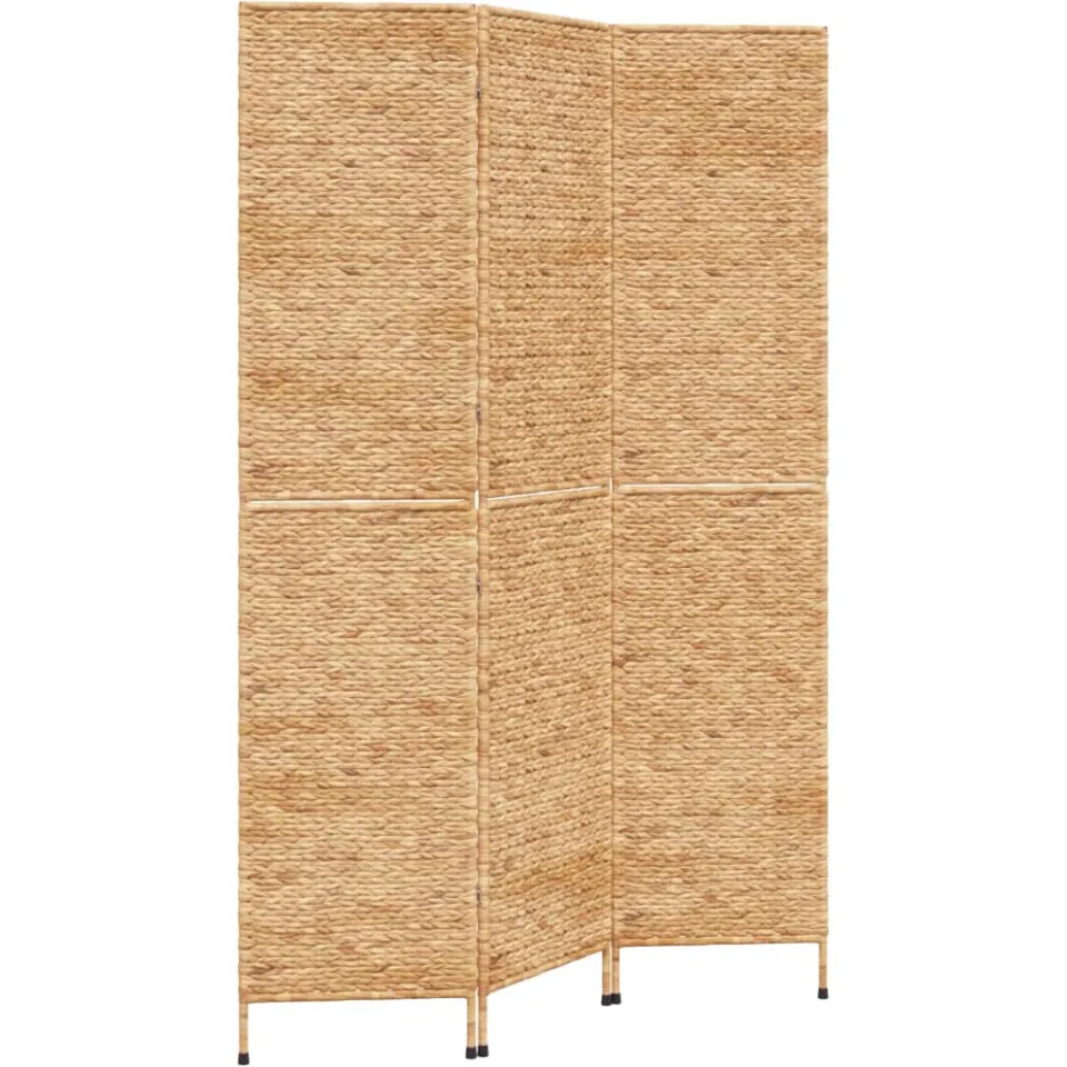 vidaXL Kamerscherm met 3 panelen 122x180 cm waterhyacint bruin, foto 4