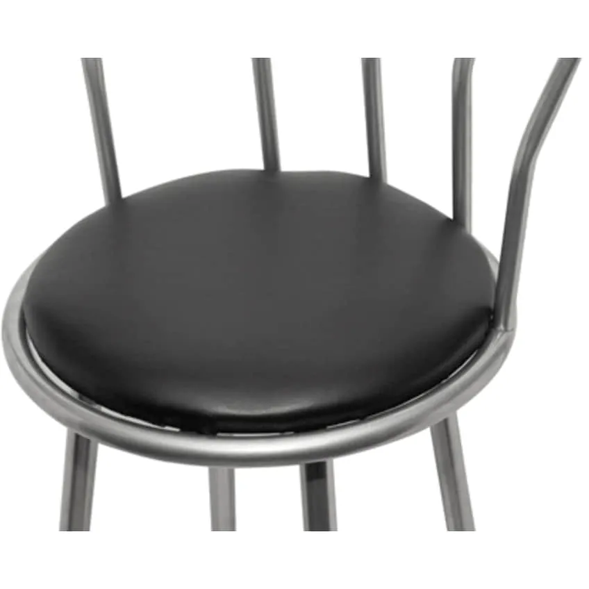 vidaXL Barstoelen 2 st kunstleer zwart, foto 4