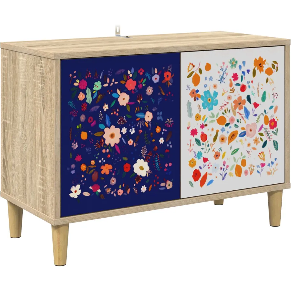 vidaXL Tv-meubel MAINZ 69 x 33 x 50 cm Sonoma Bewerkt hout bruin, foto 3