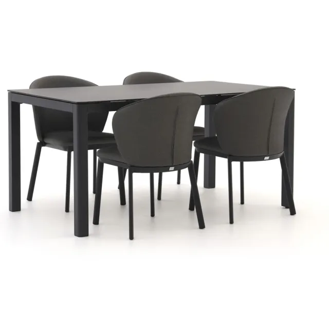 Bellagio tuinmeubelen Bellagio San Lupo/La Fonte 160cm dining tuinset 5-delig Grijs