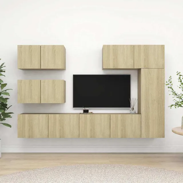 vidaXL 6-delige Tv-meubelset bewerkt hout sonoma eikenkleurig, foto 2