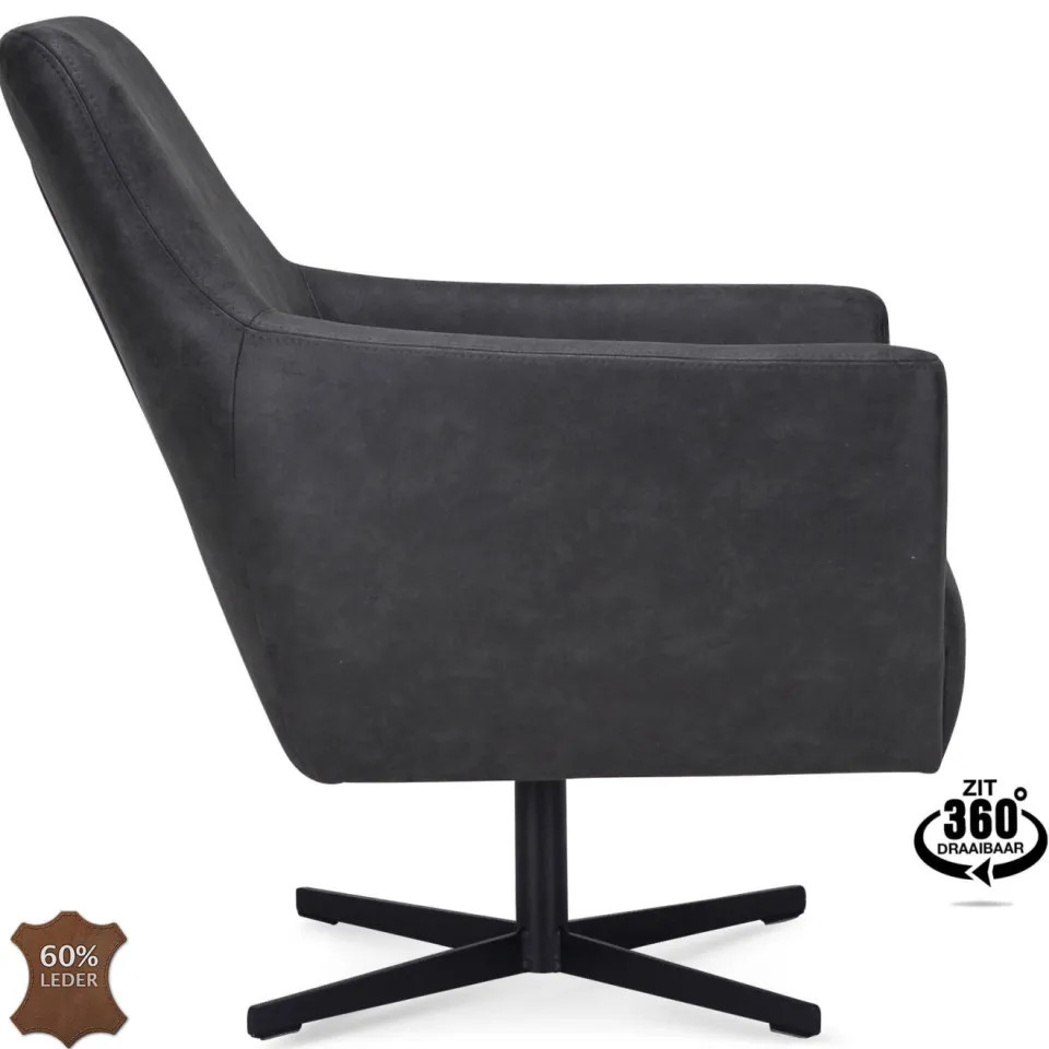 Wehkamp Home Fauteuil Harry anthracite, foto 5