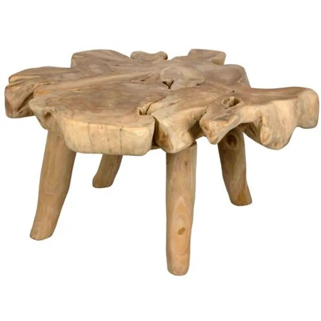 Cozy Ibiza Teakhouten bijzettafel naturel – 90x90x48 cm ["Naturel"]