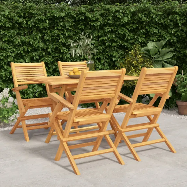 vidaXL 5-delige Tuinset massief teakhout bruin, foto 2
