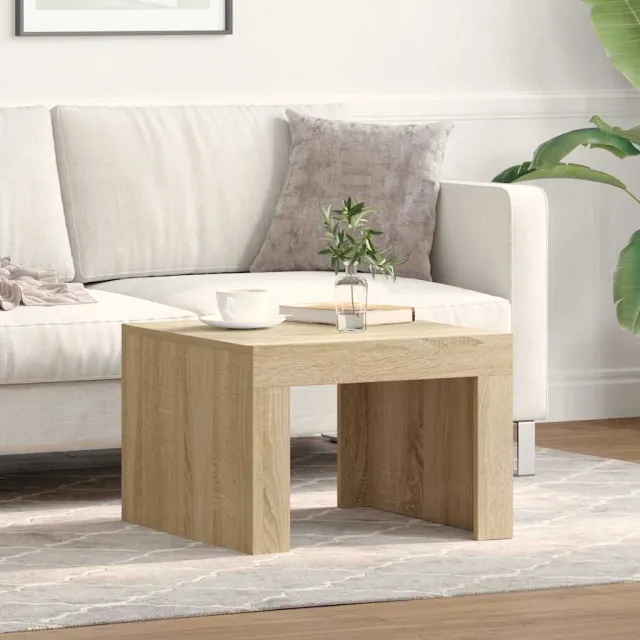 vidaXL Salontafel 50x50x35 cm bewerkt hout sonoma eikenkleurig, foto 2