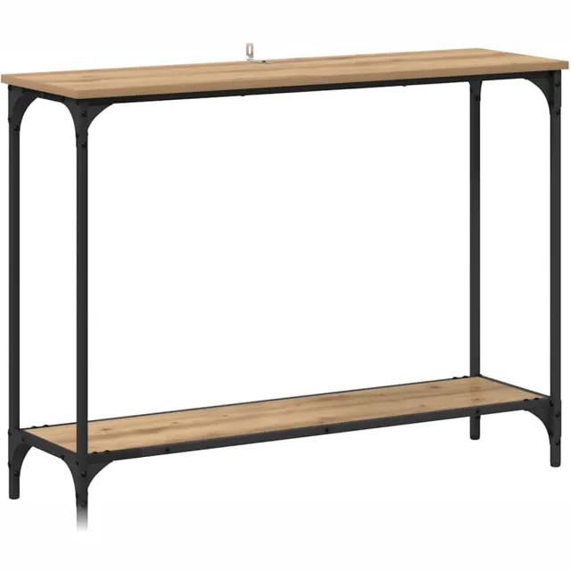 vidaXL Wandtafel - artisanaal - eikenkleurig - 101 - x - 30.5 - x - 75 - cm Artisanaal eikenkleurig