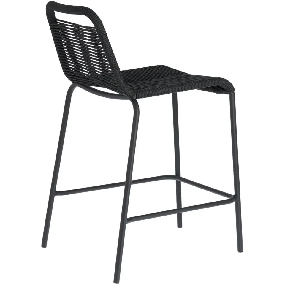 Kave Home Lambton outdoor barkruk zwart, foto 7