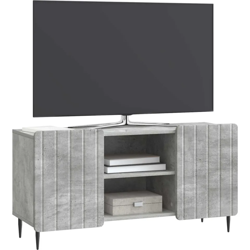 vidaXL TV-kast 102 x 34,5 x 52 cm Betongrijs Bewerkt hout grijs, foto 3