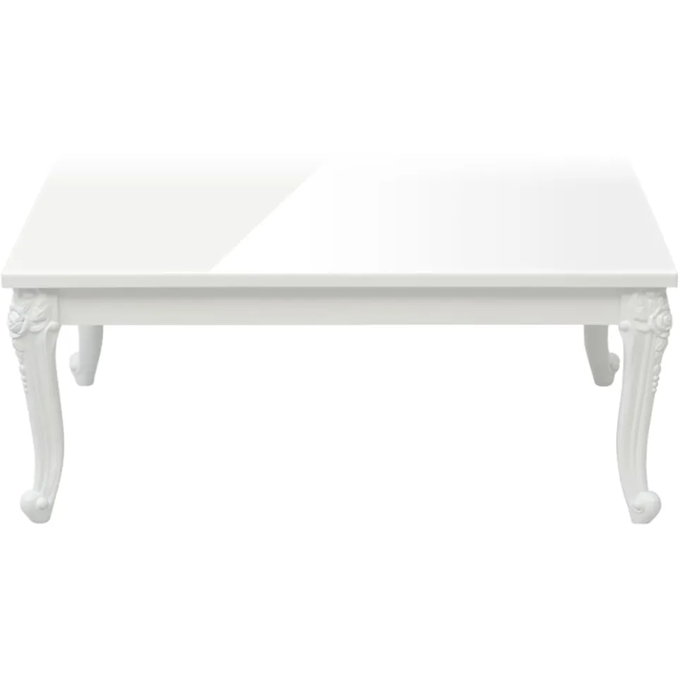 vidaXL Salontafel 100x50x42 cm bewerkt hout hoogglans wit