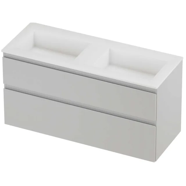 Proline Aristo Badmeubelset Polystone Elegant 120x46x62 cm Mat White Glans Wit